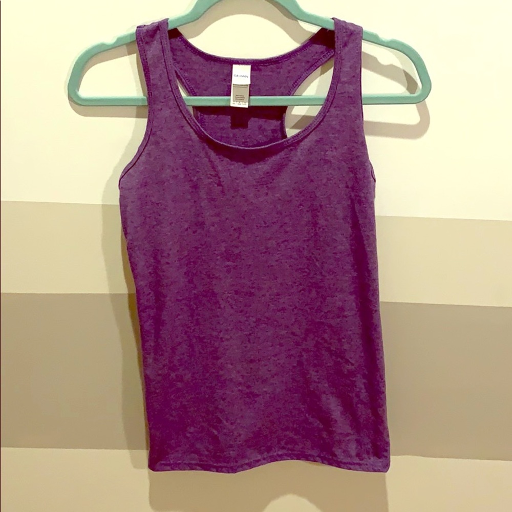 Plain purple loose tank top